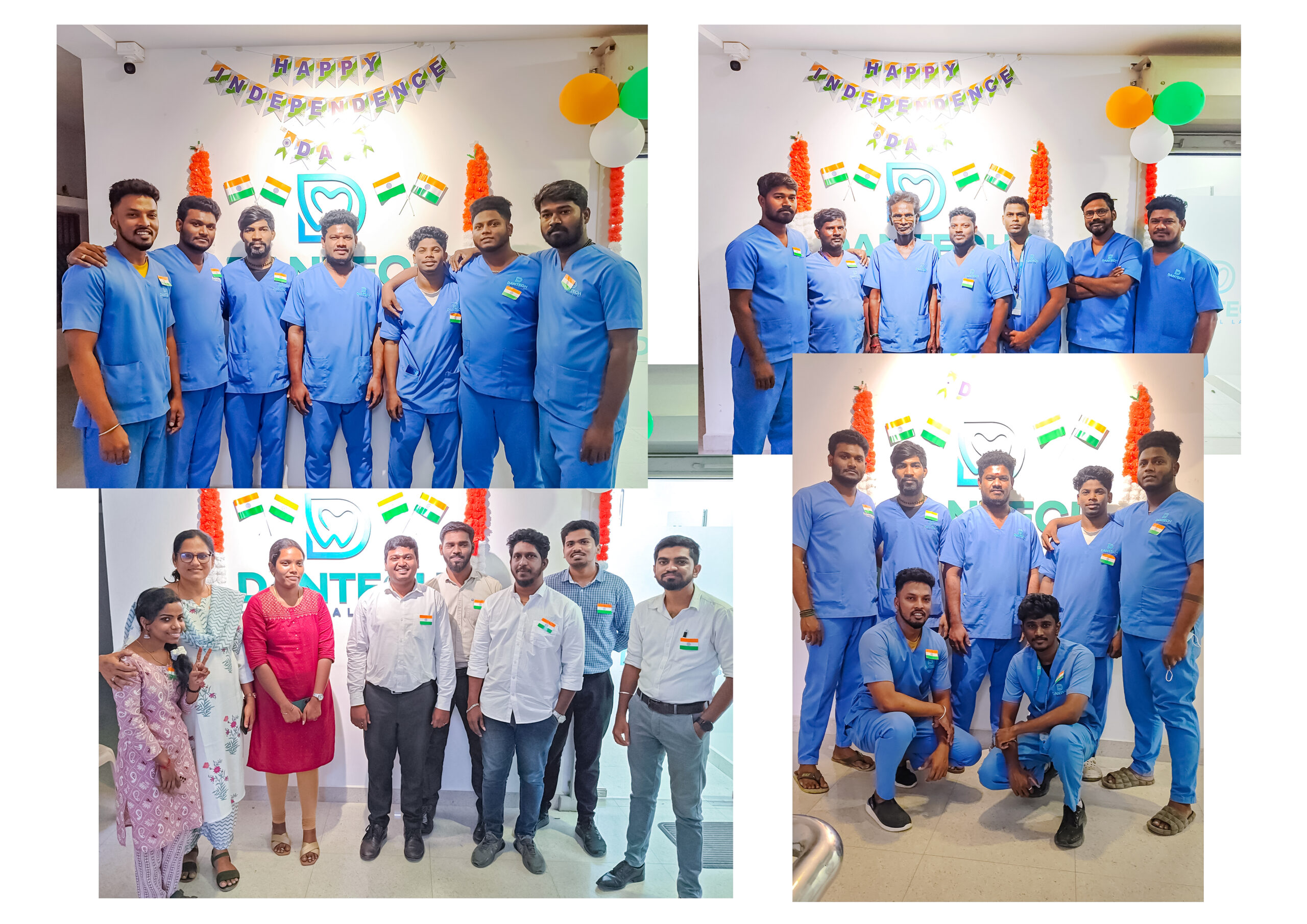 Dantech Dental Lab proudly celebrated India’s 79th Independence Day with great enthusiasm and patriotic spirit on 15th August 2025.