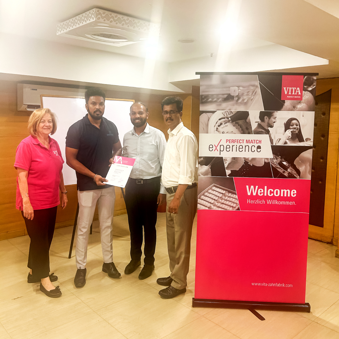 On 17th September 2025, our dental technician from Dantech Dental Lab had the privilege of attending the VITA Removable Denture Course – Advanced Level held at Chennai-le-Palace, Chennai.
